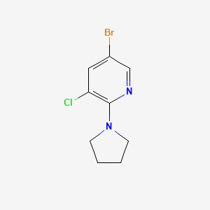 molecular formula C9H10BrClN2 B1446589 5-Bromo-3-chloro-2-(pyrrolidin-1-yl)pyridine CAS No. 1289112-68-0