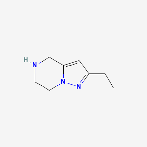 molecular formula C8H13N3 B1446593 2-Ethyl-4,5,6,7-tetrahydropyrazolo[1,5-a]pyrazine CAS No. 1532361-95-7