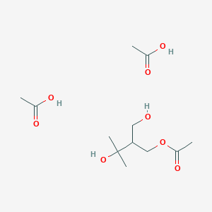 molecular formula C12H24O8 B14465990 Acetic acid;[3-hydroxy-2-(hydroxymethyl)-3-methylbutyl] acetate CAS No. 66470-79-9