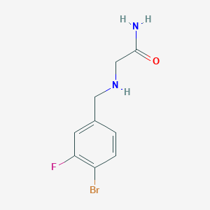 2-{[(4-Bromo-3-fluorophenyl)methyl]amino}acetamide
