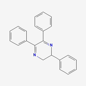 molecular formula C22H18N2 B14466005 2,5,6-Triphenyl-2,3-dihydropyrazine CAS No. 66042-89-5