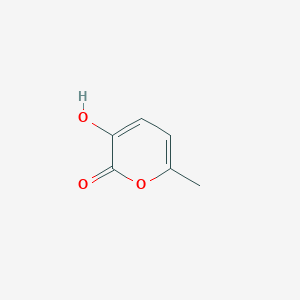 molecular formula C6H6O3 B14466011 3-hydroxy-6-methyl-2(2H)-pyranone CAS No. 73692-69-0