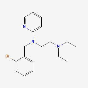 molecular formula C18H24BrN3 B14466069 Pyridine, 2-((o-bromobenzyl)(2-(diethylamino)ethyl)amino)- CAS No. 74037-38-0