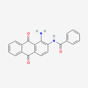 molecular formula C21H14N2O3 B14466099 Benzamide, N-(1-amino-2-anthraquinonyl)- CAS No. 65894-77-1