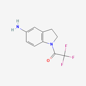 molecular formula C10H9F3N2O B1446610 1-(5-Aminoindolin-1-yl)-2,2,2-trifluoroethanone CAS No. 790677-27-9