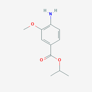 molecular formula C11H15NO3 B1446611 Benzoic acid, 4-amino-3-methoxy-, 1-methylethyl ester CAS No. 1215980-81-6