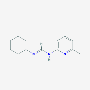 molecular formula C13H19N3 B14466133 N'-cyclohexyl-N-(6-methylpyridin-2-yl)methanimidamide CAS No. 66295-94-1