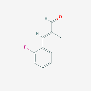 molecular formula C10H9FO B1446614 (E)-3-(2-Fluorophenyl)-2-methylacrylaldehyde CAS No. 1375800-37-5