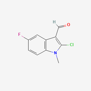 B1446615 2-chloro-5-fluoro-1-methyl-1H-indole-3-carbaldehyde CAS No. 1310141-83-3