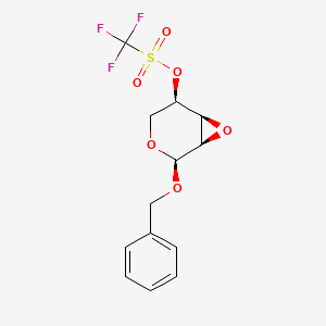 molecular formula C13H13F3O6S B14466160 alpha-D-Ribopyranoside, phenylmethyl 2,3-anhydro-,trifluoromethanesulfonate CAS No. 71204-44-9