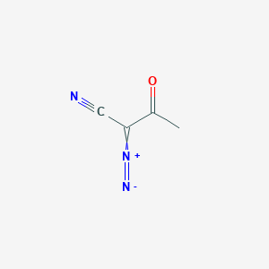 molecular formula C4H3N3O B14466167 1-Cyano-1-diazonioprop-1-en-2-olate CAS No. 65950-83-6