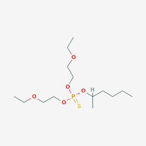 molecular formula C14H31O5PS B14466185 O,O-Bis(2-ethoxyethyl) S-hexylphosphorothioate CAS No. 72197-92-3