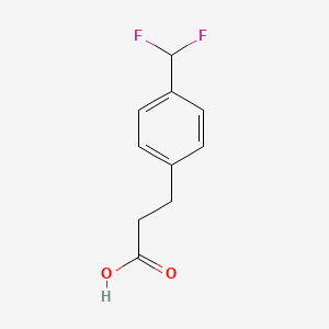 molecular formula C10H10F2O2 B1446620 (4-(Difluoromethyl)phenyl)propanoic acid CAS No. 1546905-68-3