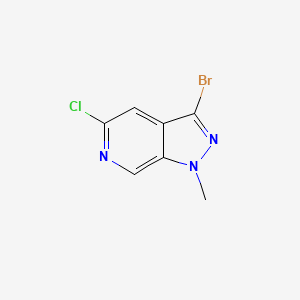 molecular formula C7H5BrClN3 B1446621 3-Bromo-5-chloro-1-methyl-1H-pyrazolo[3,4-c]pyridine CAS No. 1784838-79-4