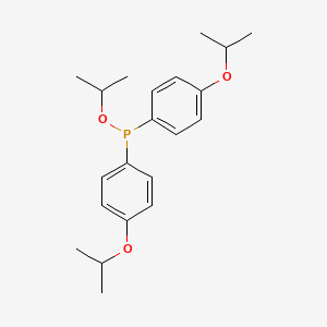 molecular formula C21H29O3P B14466226 Propan-2-yl bis{4-[(propan-2-yl)oxy]phenyl}phosphinite CAS No. 67103-52-0
