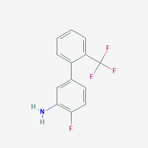 molecular formula C13H9F4N B1446624 3-Amino-4-fluoro-2'-(trifluoromethyl)biphenyl CAS No. 1225831-31-1
