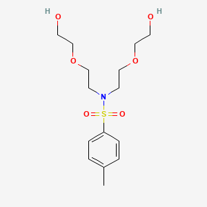 molecular formula C15H25NO6S B14466247 N,N-Bis[2-(2-hydroxyethoxy)ethyl]-4-methylbenzene-1-sulfonamide CAS No. 72358-83-9
