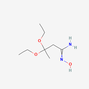 molecular formula C8H18N2O3 B14466266 3,3-diethoxy-N'-hydroxybutanimidamide CAS No. 70828-51-2