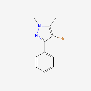 molecular formula C11H11BrN2 B1446627 4-bromo-1,5-dimethyl-3-phenyl-1H-pyrazole CAS No. 1523501-61-2