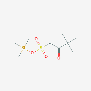 molecular formula C9H20O4SSi B14466293 Trimethylsilyl 3,3-dimethyl-2-oxobutane-1-sulfonate CAS No. 72458-53-8