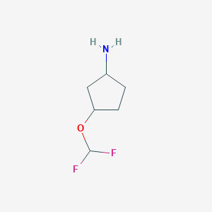 molecular formula C6H11F2NO B1446631 3-(Difluoromethoxy)cyclopentan-1-amine CAS No. 1592408-49-5