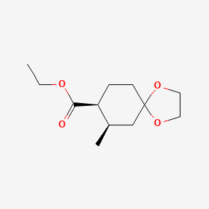 molecular formula C12H20O4 B14466320 ethyl (7R,8S)-7-methyl-1,4-dioxaspiro[4.5]decane-8-carboxylate CAS No. 73831-19-3