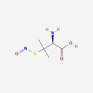 molecular formula C5H10N2O3S B14466355 S-Nitrosopenicillamine CAS No. 73466-15-6