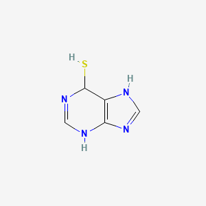 molecular formula C5H6N4S B14466469 6,7-dihydro-3H-purine-6-thiol CAS No. 68206-96-2