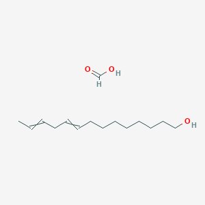 molecular formula C15H28O3 B14466512 Formic acid;tetradeca-9,12-dien-1-ol CAS No. 65954-20-3