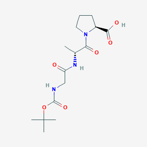 molecular formula C15H25N3O6 B14466548 N-(tert-Butoxycarbonyl)glycyl-D-alanyl-L-proline CAS No. 66211-28-7