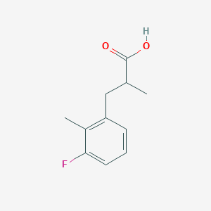 molecular formula C11H13FO2 B1446658 3-(3-Fluoro-2-methylphenyl)-2-methylpropanoic acid CAS No. 1525405-41-7