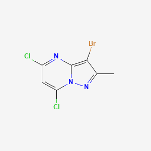 molecular formula C7H4BrCl2N3 B1446660 3-Bromo-5,7-dichloro-2-methylpyrazolo[1,5-a]pyrimidine CAS No. 1310234-20-8