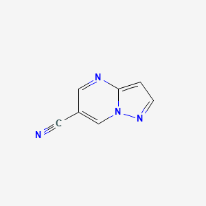 molecular formula C7H4N4 B1446662 Pyrazolo[1,5-a]pyrimidine-6-carbonitrile CAS No. 1260851-17-9