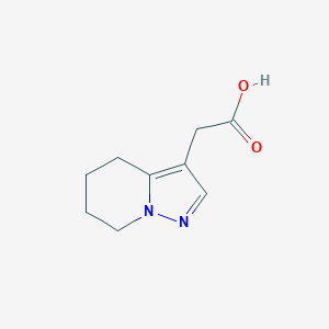 molecular formula C9H12N2O2 B1446670 2-{4H,5H,6H,7H-pyrazolo[1,5-a]pyridin-3-yl}acetic acid CAS No. 1551554-37-0