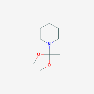 molecular formula C9H19NO2 B14466729 1-(1,1-Dimethoxyethyl)piperidine CAS No. 72292-84-3