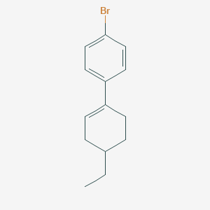 molecular formula C14H17Br B14466739 Benzene, 1-bromo-4-(4-ethyl-1-cyclohexen-1-yl)- CAS No. 72114-62-6