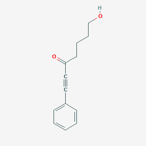 molecular formula C13H14O2 B14466783 1-Heptyn-3-one, 7-hydroxy-1-phenyl- CAS No. 67654-84-6