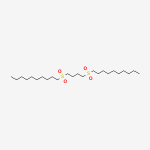 molecular formula C24H50O4S2 B14466813 Butane, 1,4-bis(decylsulfonyl)- CAS No. 73758-22-2