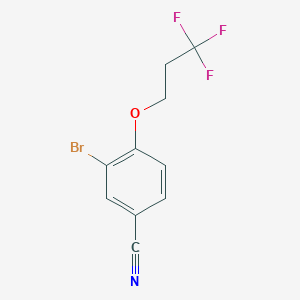 molecular formula C10H7BrF3NO B1446682 3-Bromo-4-(3,3,3-trifluoropropoxy)benzonitrile CAS No. 1551522-72-5