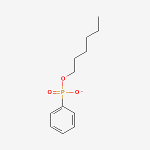 molecular formula C12H18O3P- B14466840 Hexyl phenylphosphonate CAS No. 66170-45-4