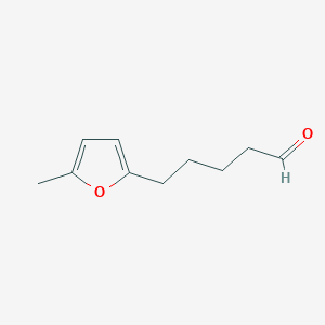 molecular formula C10H14O2 B14466855 5-(5-Methylfuran-2-yl)pentanal CAS No. 65868-99-7