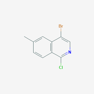 molecular formula C10H7BrClN B1446686 4-Bromo-1-chloro-6-methylisoquinoline CAS No. 1368342-65-7