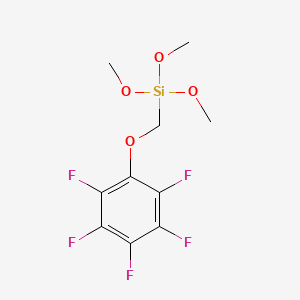 molecular formula C10H11F5O4Si B14466865 Trimethoxy[(pentafluorophenoxy)methyl]silane CAS No. 72897-23-5