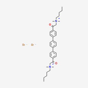 molecular formula C36H50Br2N2O2 B14466896 Ammonium, (p-terphenyl-4,4''-ylene)bis(2-oxoethylene)bis(pentyldimethyl-, dibromide CAS No. 73206-32-3