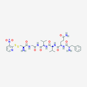 molecular formula C34H48N10O9S2 B144669 Fqvvcg-NH2 CAS No. 128102-74-9