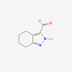 molecular formula C9H12N2O B1446690 2-methyl-4,5,6,7-tetrahydro-2H-indazole-3-carbaldehyde CAS No. 1507958-15-7