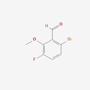 molecular formula C8H6BrFO2 B1446692 6-Bromo-3-fluoro-2-methoxybenzaldehyde CAS No. 1782198-48-4