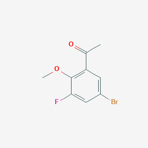 molecular formula C9H8BrFO2 B1446693 1-(5-Bromo-3-fluoro-2-methoxyphenyl)ethanone CAS No. 1784109-35-8