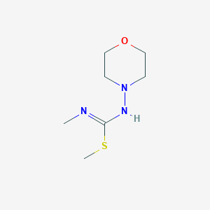 molecular formula C7H15N3OS B14466931 Methyl N'-methyl-N-morpholin-4-ylcarbamimidothioate CAS No. 65719-55-3