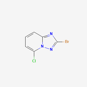 molecular formula C6H3BrClN3 B1446694 2-Bromo-5-chloro-[1,2,4]triazolo[1,5-a]pyridine CAS No. 1784176-14-2